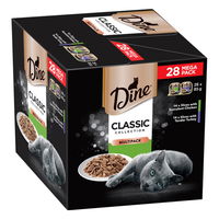 Dine Classic Collection Multipack Slices with Succulent Chicken + Slices with Tender Turkey Wet Cat Food 85gm