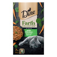 Dine Farm Collection in Sauce with Chicken Carrot and Spinach Wet Cat Food 85gm