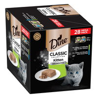 Dine Classic Collection Kitten 2-12 Months with Tender Chicken + with Ocean Fish Wet Cat Food 85gm