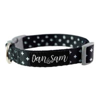 Dan & Sam Adjustable Polyester Webbing Collar for Dogs - Crossways