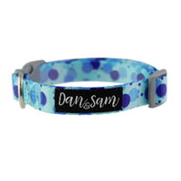 Dan & Sam Adjustable Polyester Webbing Collar for Dogs - Dazzling Dots