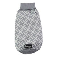 Dan & Sam Dog Jumper with leg Straps Grey Kisses