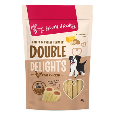 Yours Droolly Double Delights Real Chicken Tasty Dog Treats