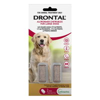 Drontal Wormers Chewables For Dogs Up To 35Kg (Red)