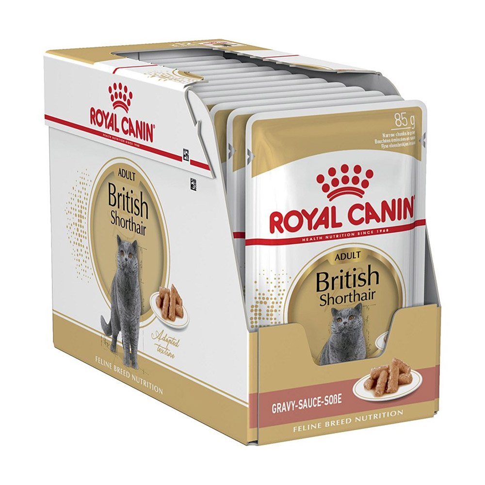 Royal Canin British Shorthair In Gravy Adult Over 12 Months Pouches Wet Cat Food