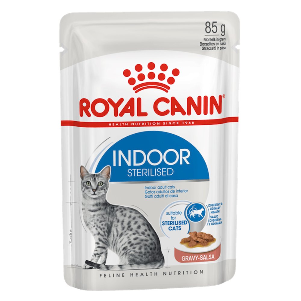 Royal Canin Indoor Sterilised Adult In Gravy Pouches Wet Cat Food