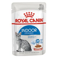 Royal Canin Indoor Sterilised Adult In Gravy Pouches Wet Cat Food 85 Gms