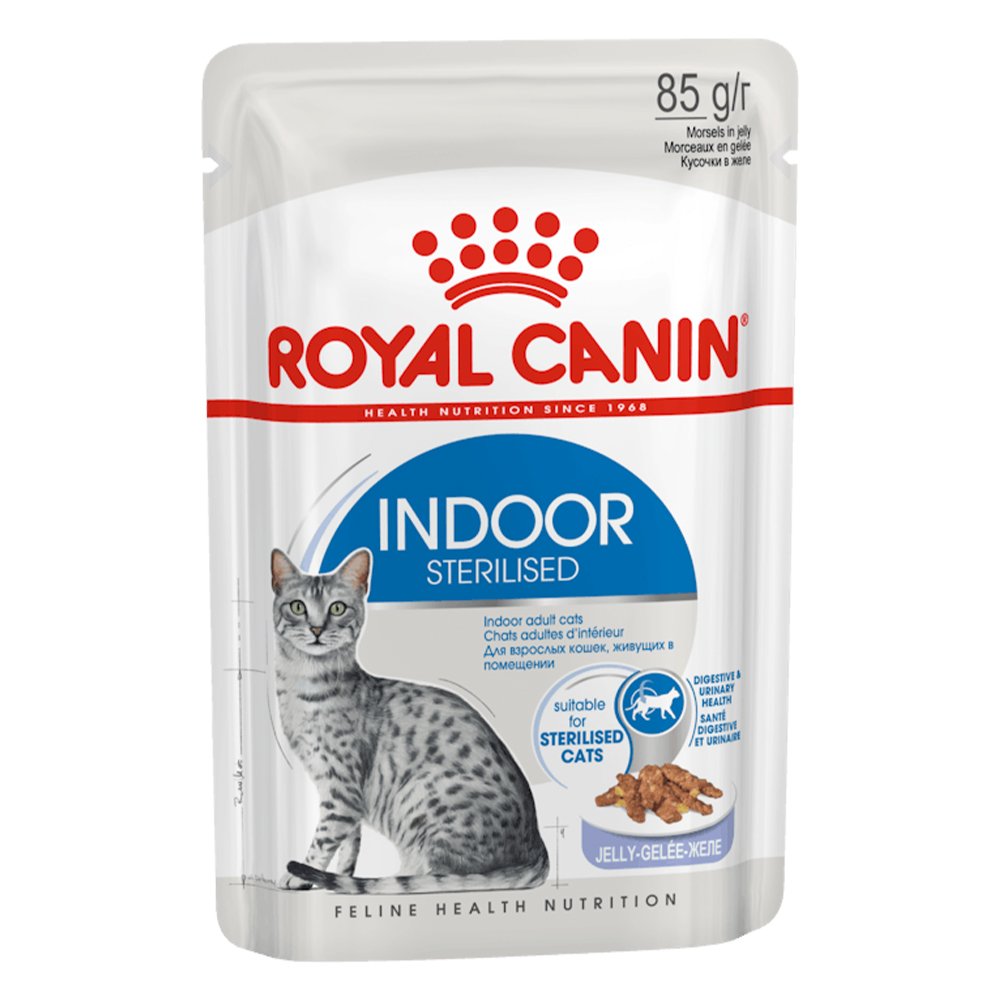 Royal Canin Indoor Sterilised Adult In Jelly Pouches Wet Cat Food