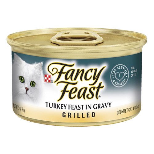Fancy Feast Cat Adult Grilled Turkey Feast in Gravy 85g X 24 Cans 