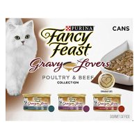 Fancy Feast Cat Adult Variety Pack Poultry and Beef Gravy Lovers 85g X 24 Cans