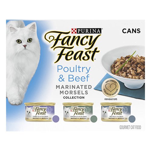 Fancy Feast Cat Adult Variety Pack Poultry and Beef Marinated Morsels