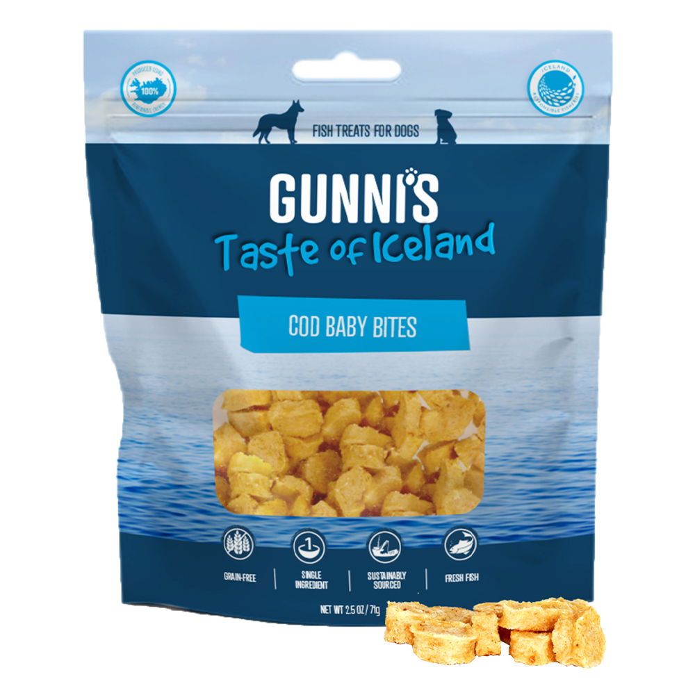 Gunni's Taste of Iceland Cod Baby Bites Dog Treats