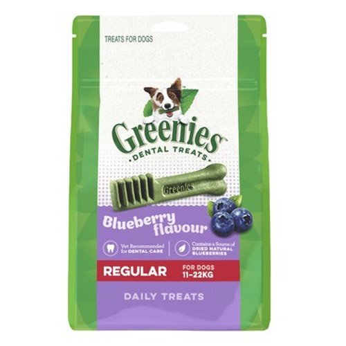Greenies Blueberry Dental Treats Regular for Dogs 340g