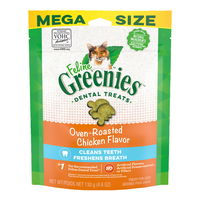 Greenies Feline Oven-Roasted Chicken Flavor Dental Cat Treats 130 Gm