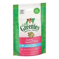 Greenies Feline Salmon Flavour Dental Treats For Cats 130 Gm