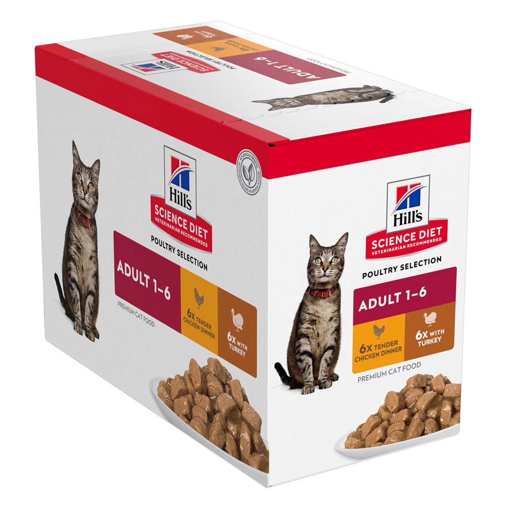 Hill's Science Diet Adult 1-6 Poultry Selection Multipack Wet Cat Food