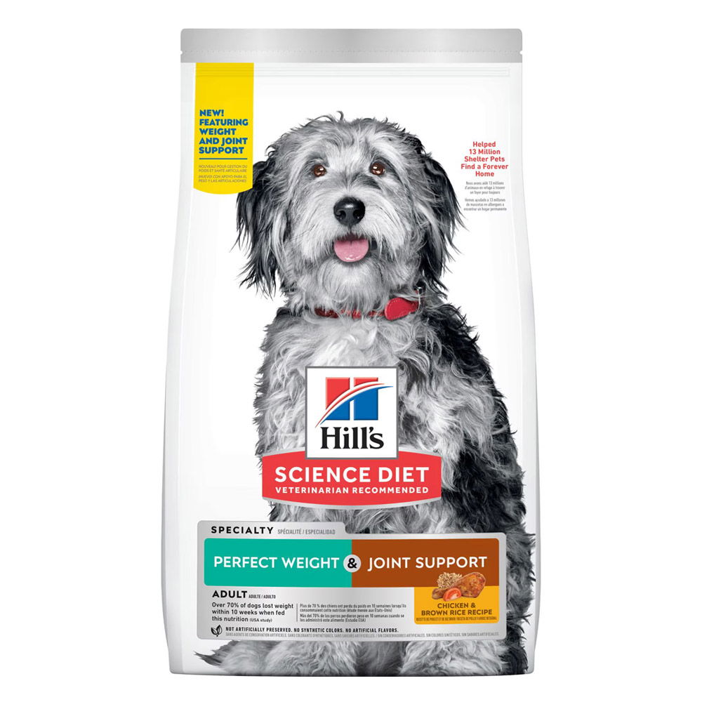 Hill's Science Diet Perfect Weight & Joint Support Adult Chicken & Brown Rice Recipe Dry Dog Food