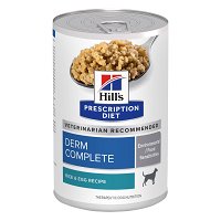 Hill's Prescription Diet Derm Complete Rice & Egg Recipe Wet Dog Food 370 Gm * 12