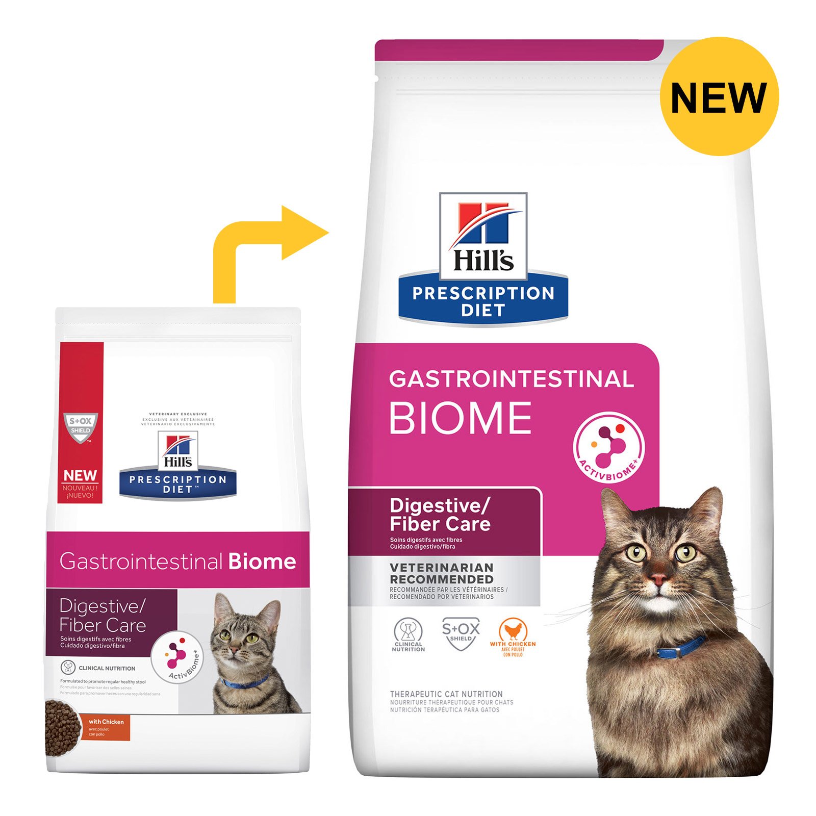 Hill's Prescription Diet Gastrointestinal Biome Digestive Fibre Care with Chicken Dry Cat Food 