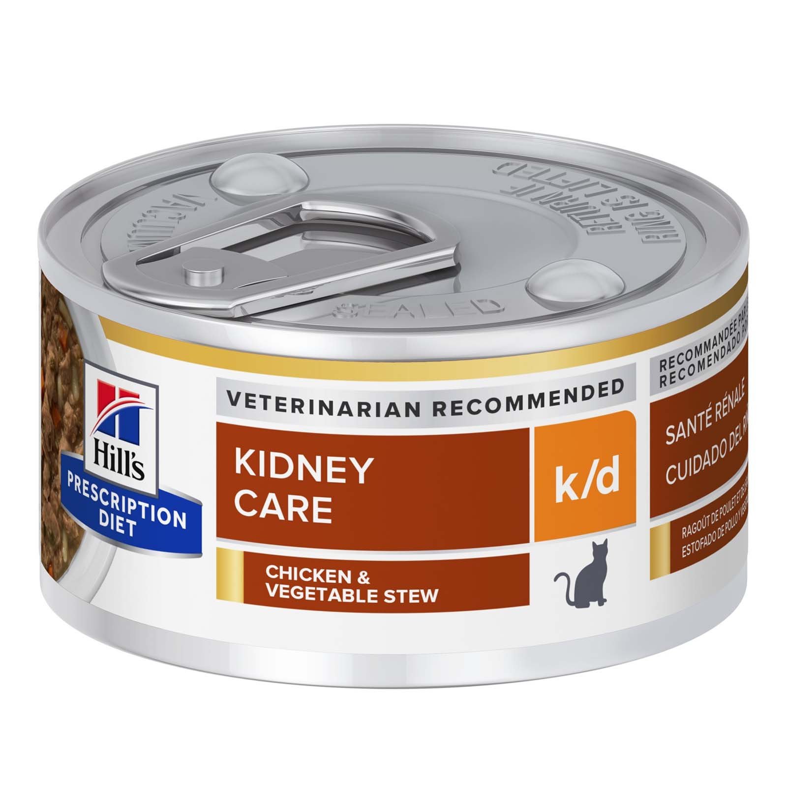 Hill’s Prescription Diet k/d Kidney Care with Chicken & Vegetable Stew Canned Cat Food
