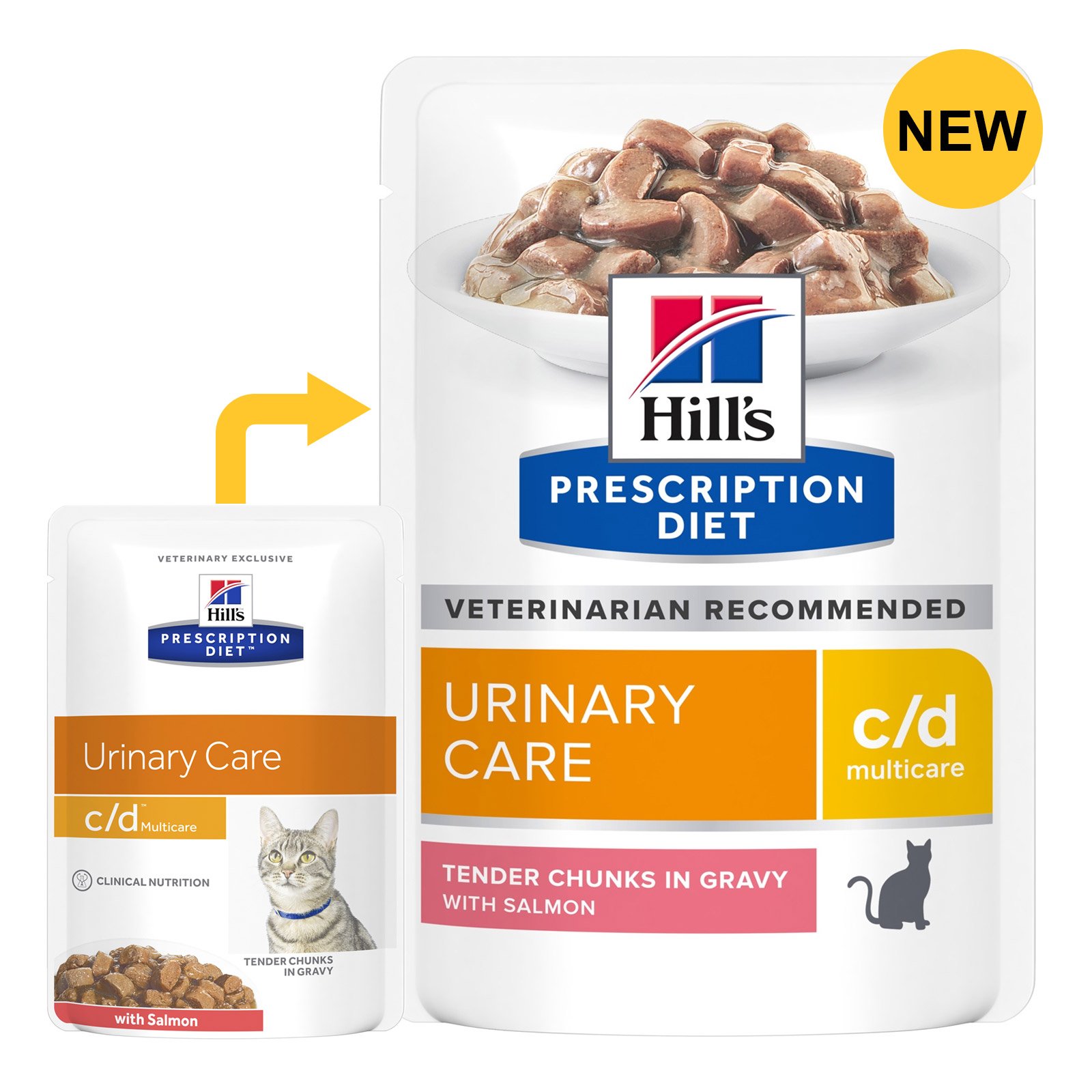 Hill's Prescription Diet c/d Multicare with Salmon Cat Wet Pouch