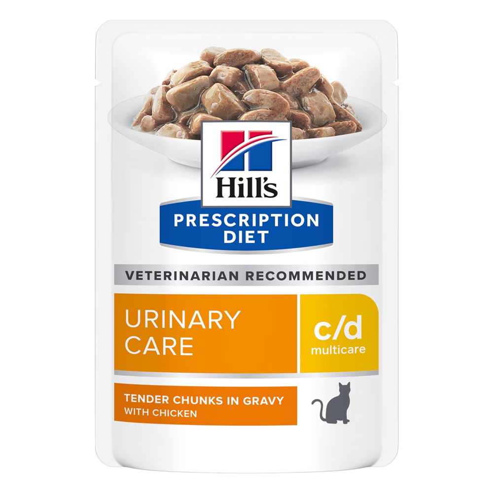 Hill's Prescription Diet c/d Multicare Urinary Care Tender Chunks in Gravy with Chicken Wet Cat Food