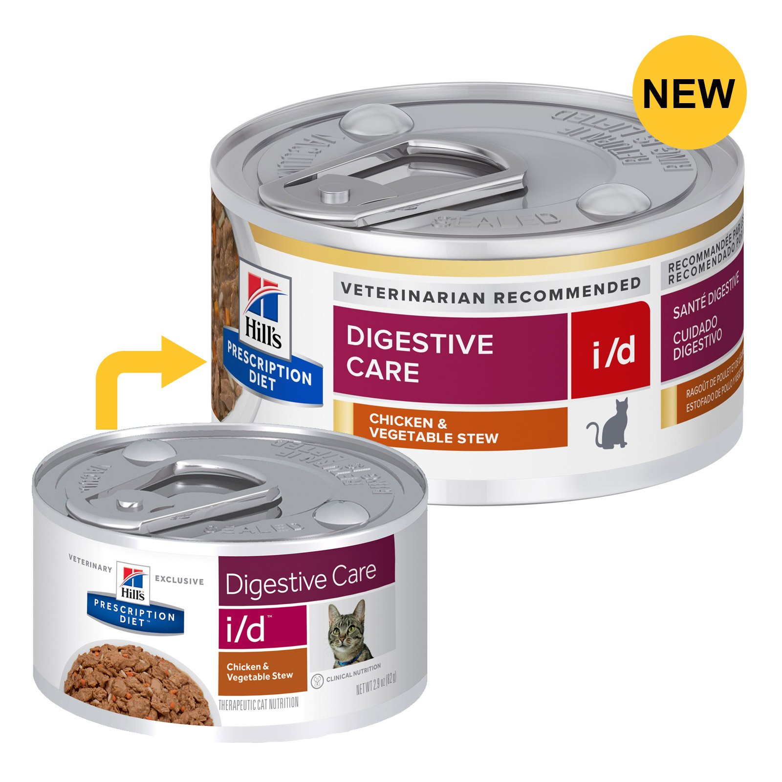 Hill's Prescription Diet i/d Digestive Care Canned Cat Food 156 Gm Original Chicken flavour