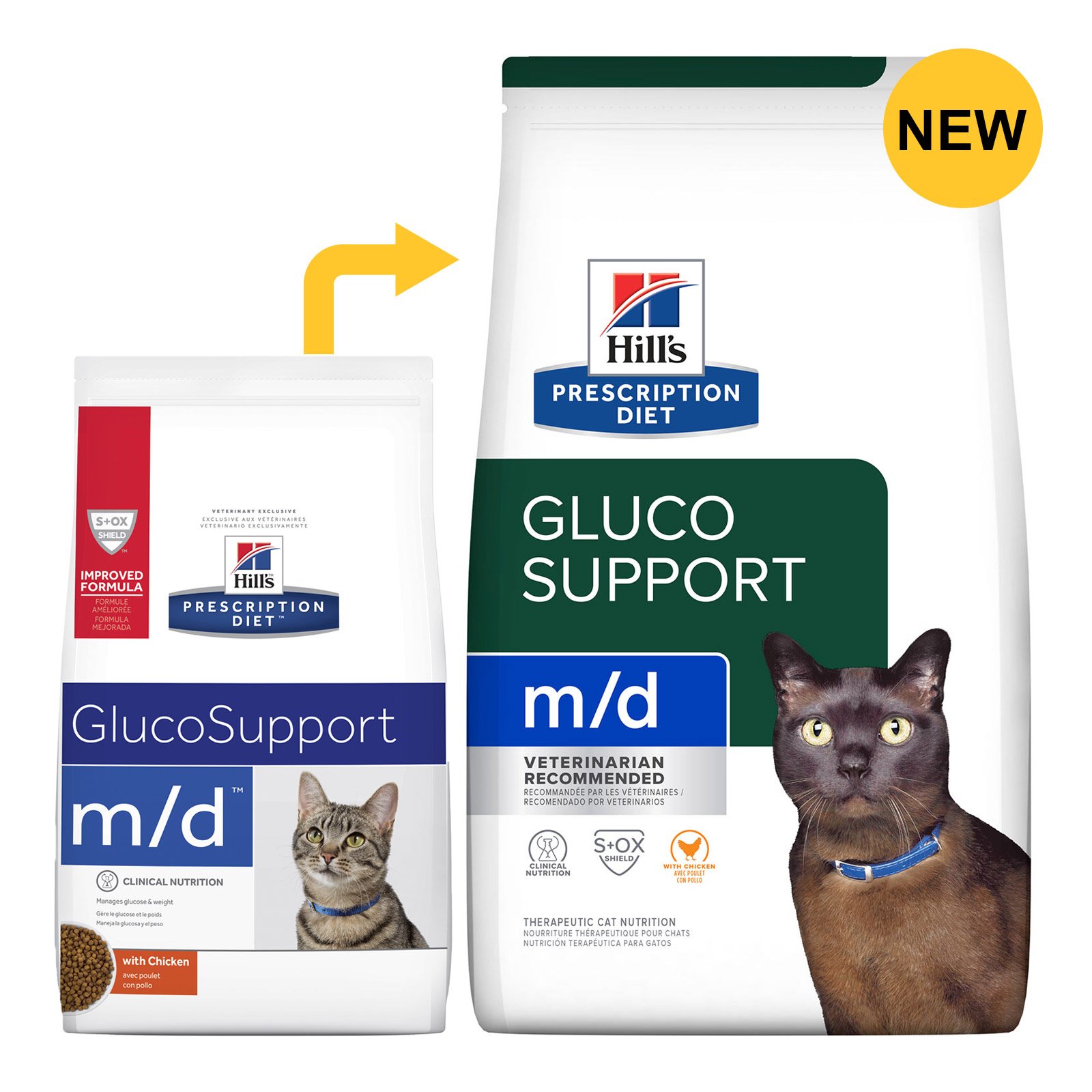 Hill's Prescription Diet m/d Glucose/Weight Management with Chicken Dry Cat Food 