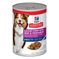 Hill's Science Diet Adult 7+ Savory Stew with Beef & Vegetables Wet Dog Food 363gm