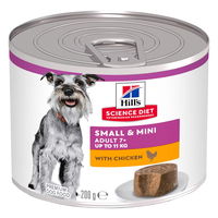 Hill's Science Diet Small & Mini Adult 7+ Mousse with Chicken Wet Dog Food 200gm