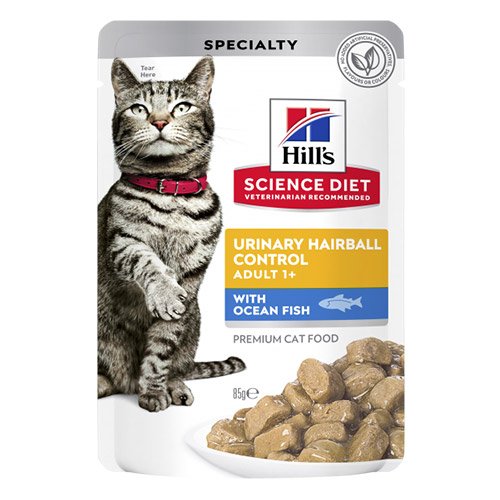 Hill's Science Diet Adult Urinary Hairball Control Ocean Fish Cat Wet Pouch 85 gm
