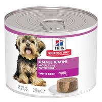 Hill's Science Diet Small & Mini Adult 1-6 Mousse with Beef Wet Dog Food 200gm