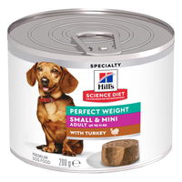 Hill's Science Diet Perfect Weight Small & Mini Adult Mousse with Turkey Wet Dog Food 200gm