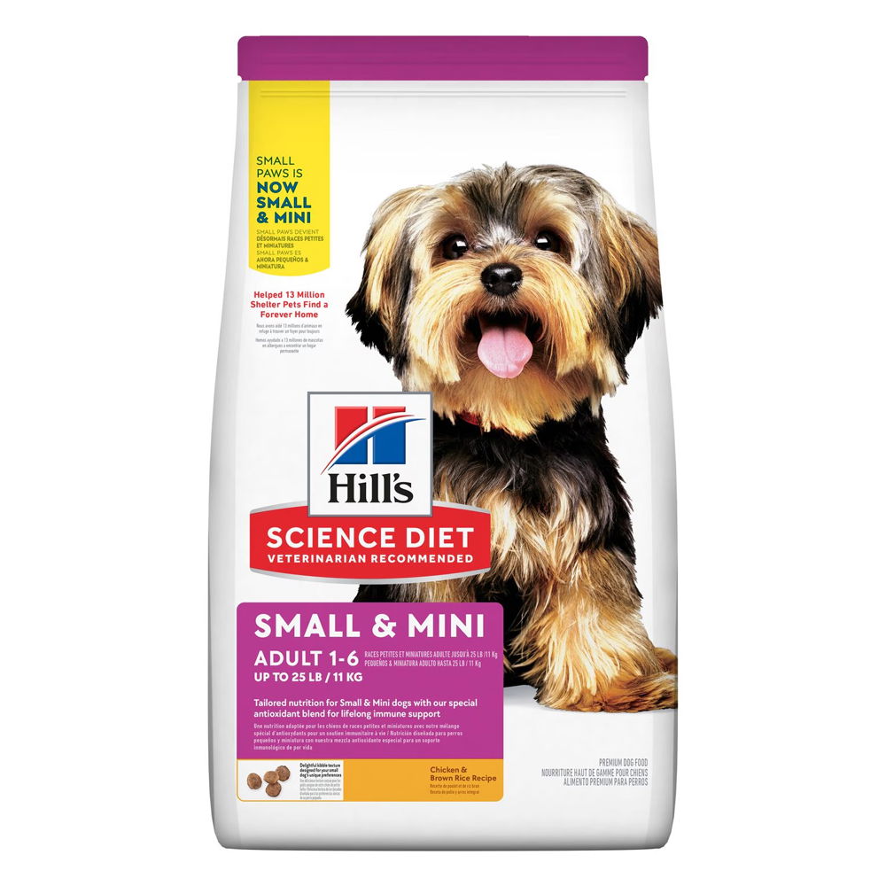 Hill's Science Diet Small & Mini Adult 1-6 Chicken & Brown Rice Recipe Dry Dog Food