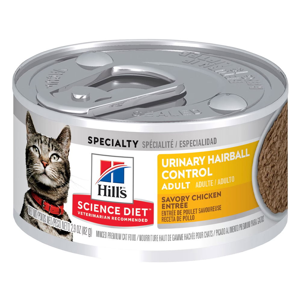 Hill's Science Diet Urinary Hairball Control Adult Savory Chicken Entree Wet Cat Food