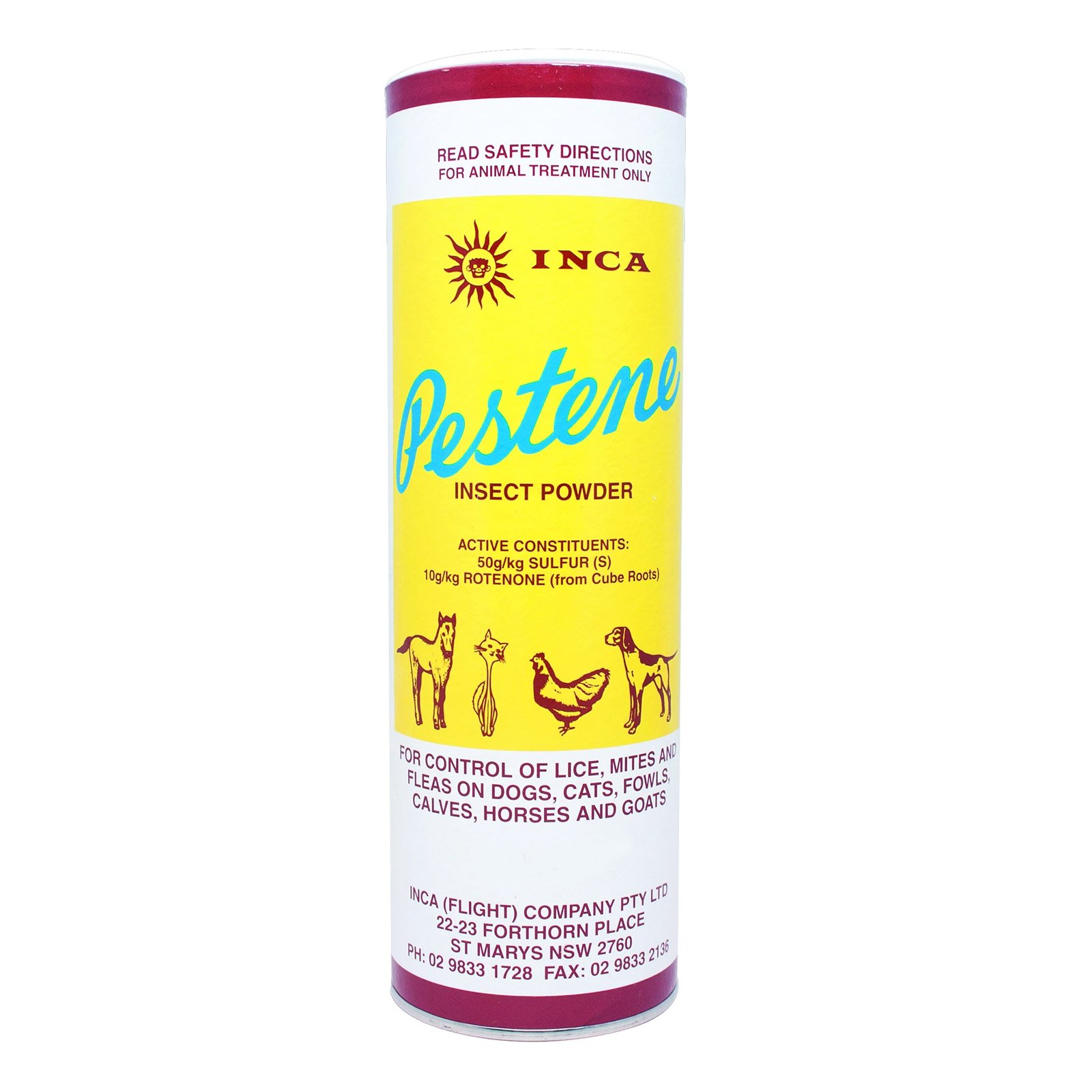 Inca Pestene Insect Powder for Fowls, Dogs, Cats, Horses and Goats