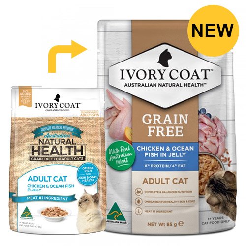 Ivory Coat Cat Adult Grain Free Chicken and Ocean Fish in Jelly