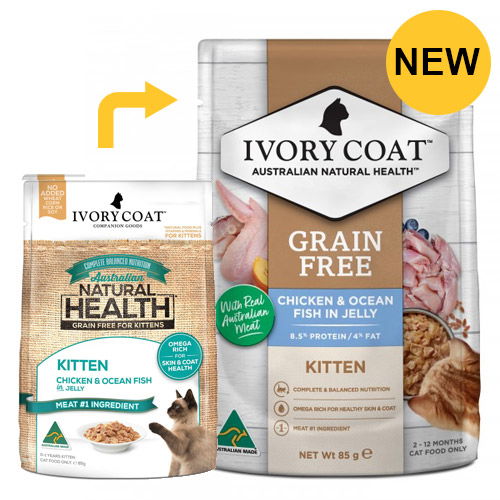 Ivory Coat Grain Free Kitten Chicken & Ocean Fish In Jelly Wet Cat Food