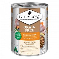 Ivory Coat Grain Free Adult Dog Canned Wet Food Chicken Stew 400g X 12 Cans