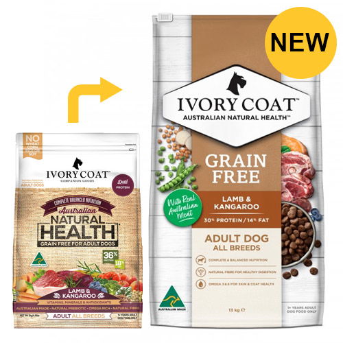 Ivory Coat Grain Free Adult All Breed Lamb & Kangaroo Dry Dog Food