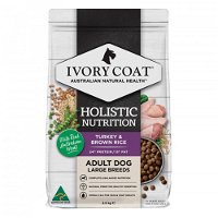 Ivory Coat Holistic Nutrition Adult Large Breed Dog Dry Food Turkey And Brown Rice 