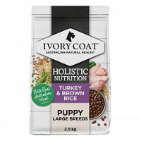 Ivory Coat Holistic Nutrition Large Breed Puppy Dry Food Turkey And Brown Rice