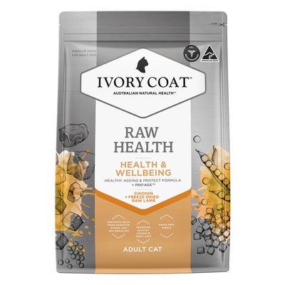 Ivory Coat Raw Health Adult Chicken + Freeze Dried Raw Lamb Health & Wellbeing Dry Cat Food