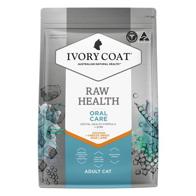 Ivory Coat Raw Health Oral Care Adult Chicken + Freeze Dried Raw Lamb Dry Cat Food