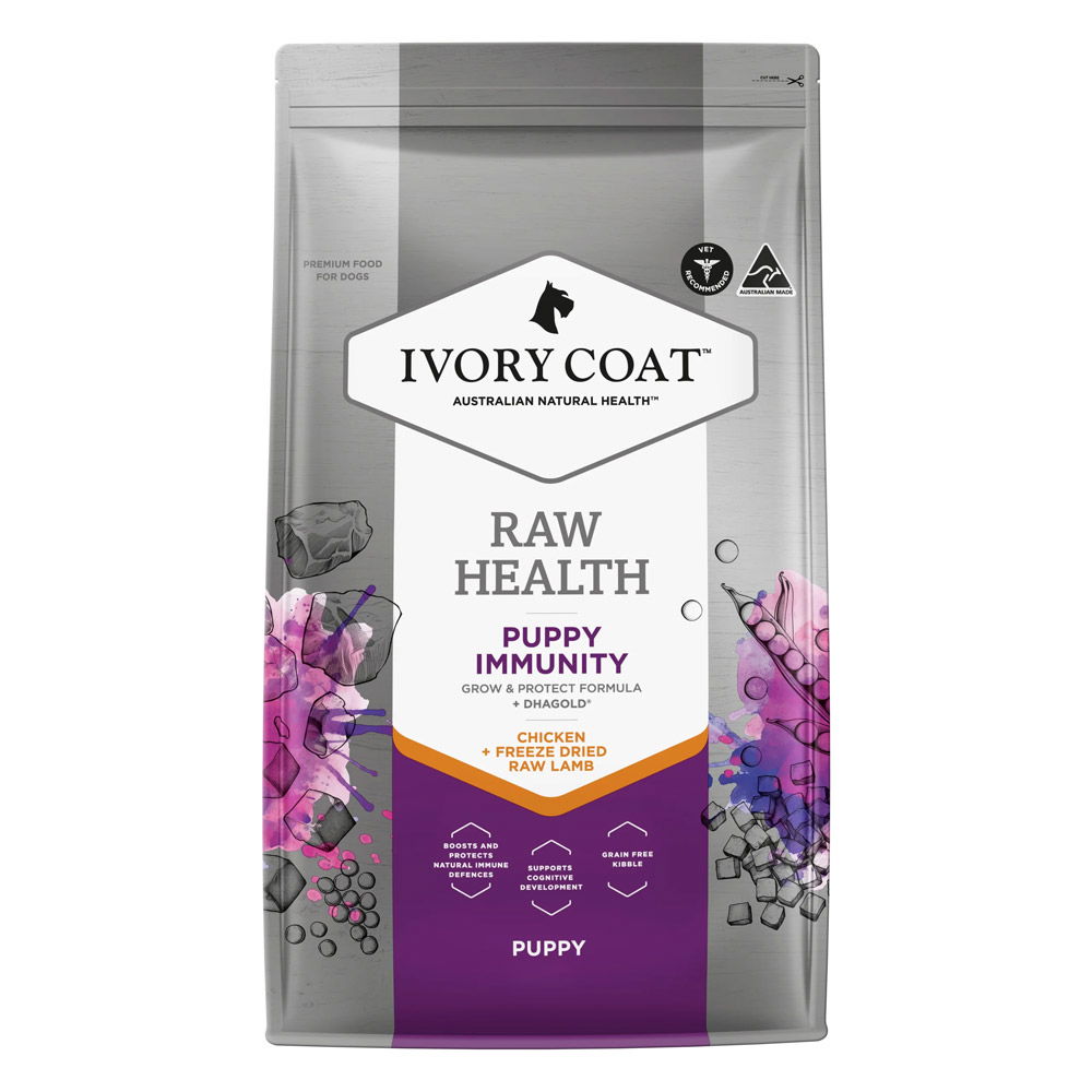 Ivory Coat Raw Health Puppy Immunity Chicken + Freeze Dried Raw Lamb Dry Dog Food