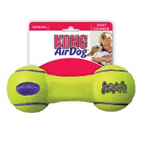 KONG AirDog Nonabrasive Felt Squeaker Toy for Dogs - Dumbbell