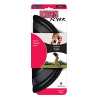 KONG Flyer Rubber Fetch Toy for Dogs - Extreme Black