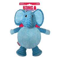 KONG Low Stuff Crackle Tummiez Plush Squeaker Toy for Dogs - Elephant