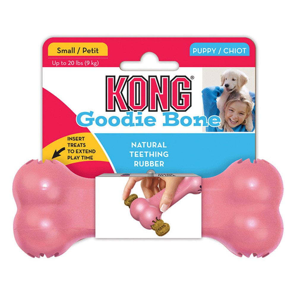 KONG Goodie Bone Natural Teething Rubber Puppy Toy for Dogs