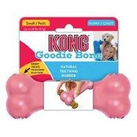 KONG Goodie Bone Natural Teething Rubber Puppy Toy for Dogs 